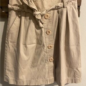 Halogen Light Tan Skirt with Button Detail Size 8p